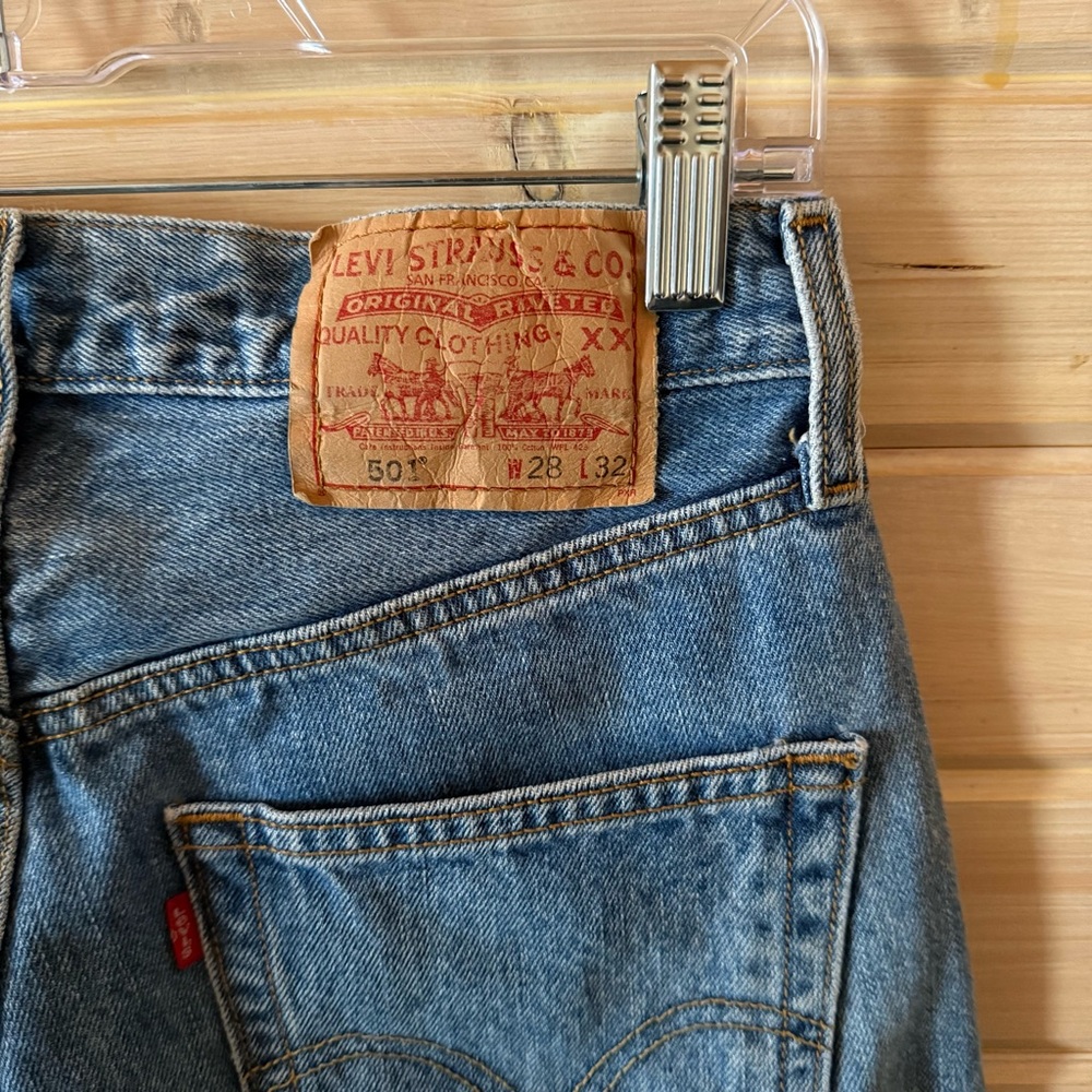 Vintage Levi's Blue Straight Leg Jeans Made in the Dominican Republic